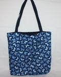 Blue butterfly tote bag