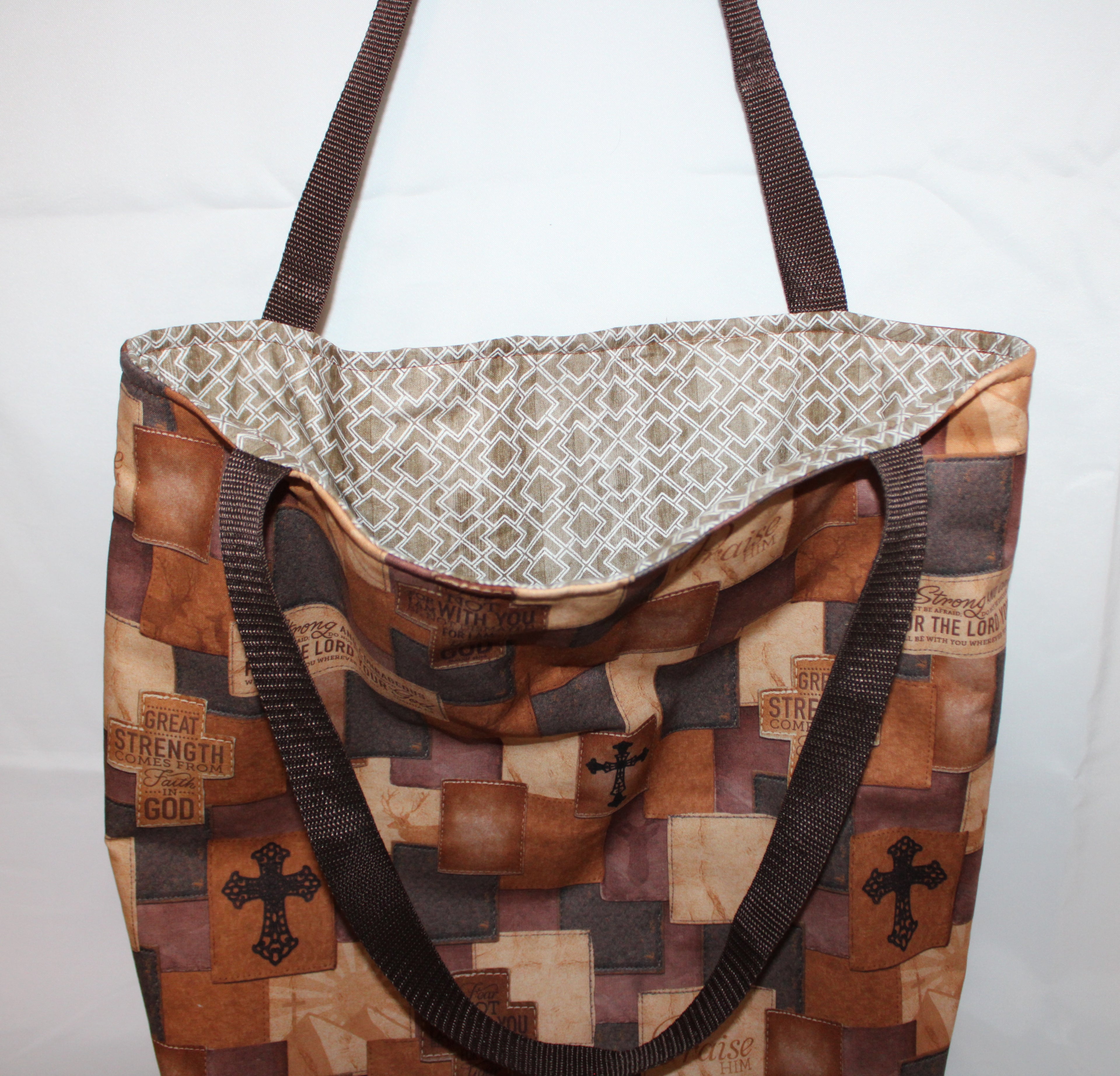 Faith and Strength tote bag