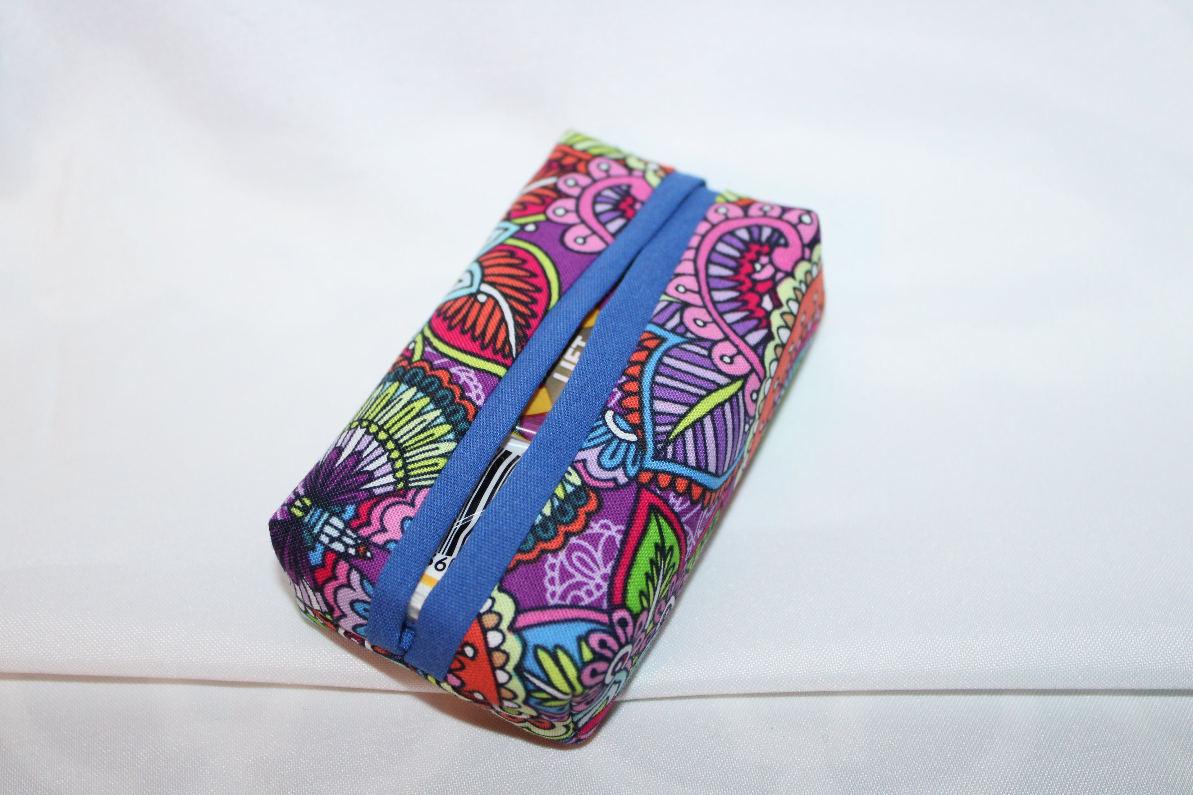 60's Rainbow & Blue Tissue Holder