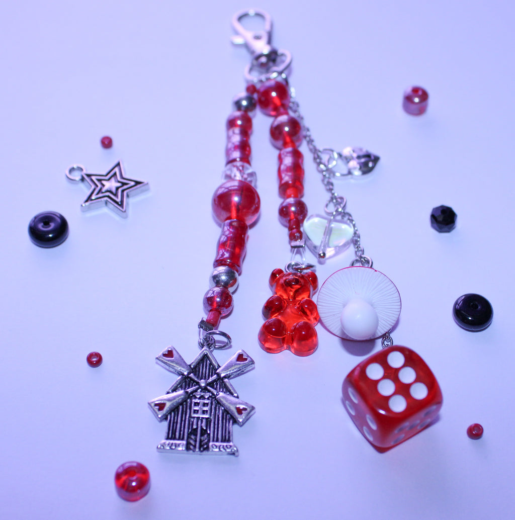 Red Barn Bag Charm