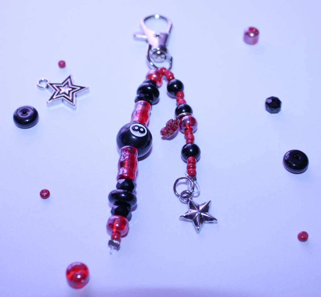 Red and Black Bag Charm