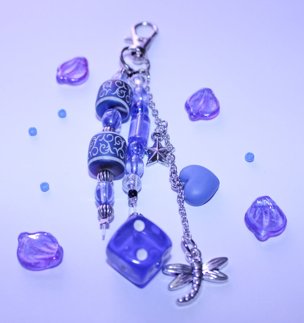 Blue Firefly Bag Charm