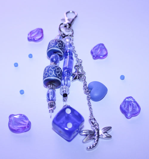 Blue Firefly Bag Charm