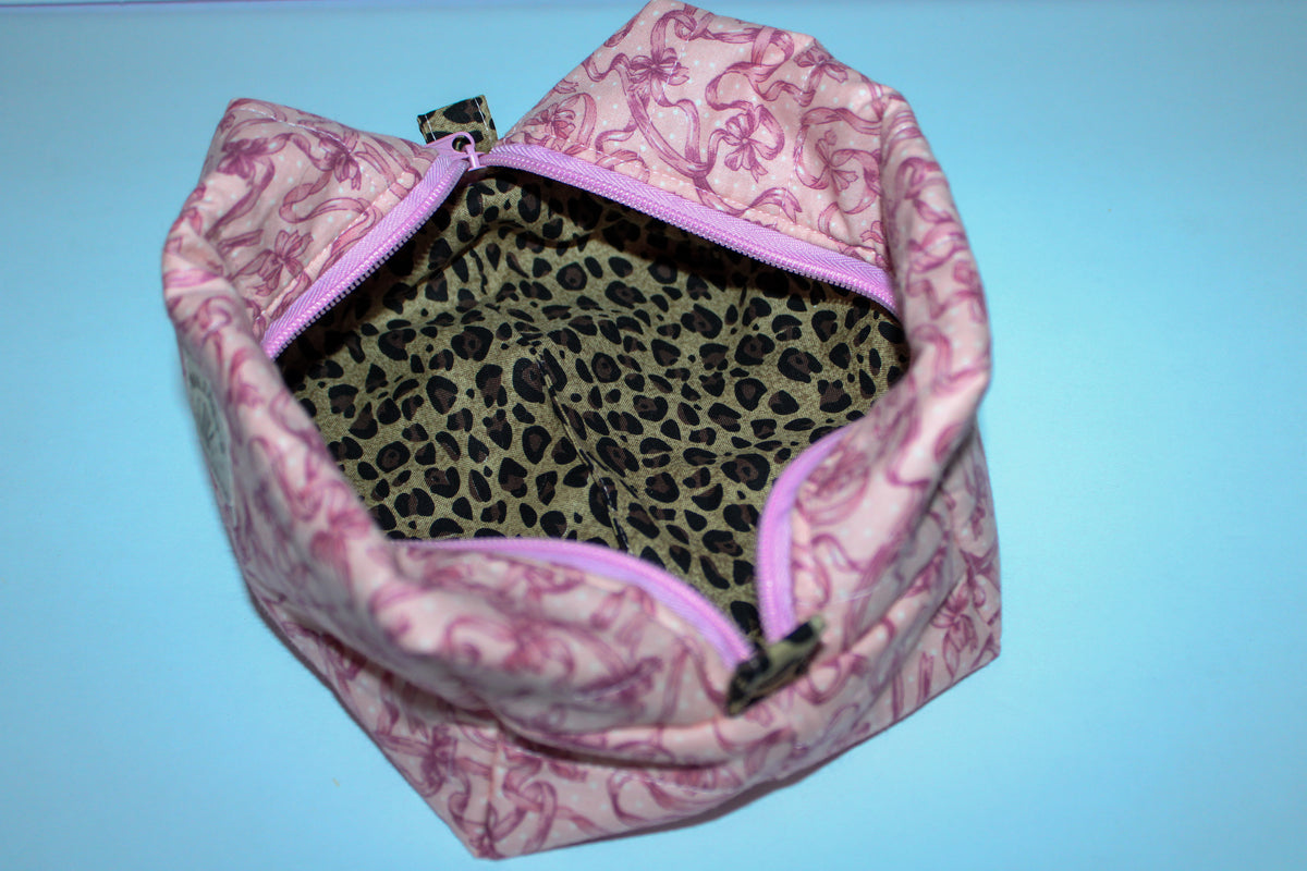 Pink Bow Makeup Bag
