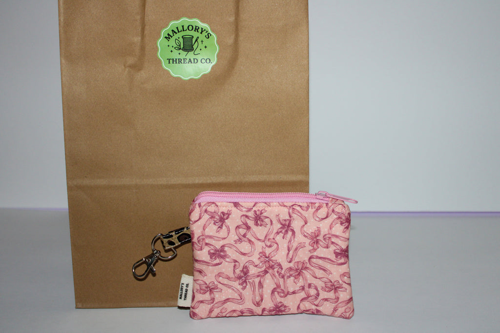 Pink Bow Wristlet Wallet
