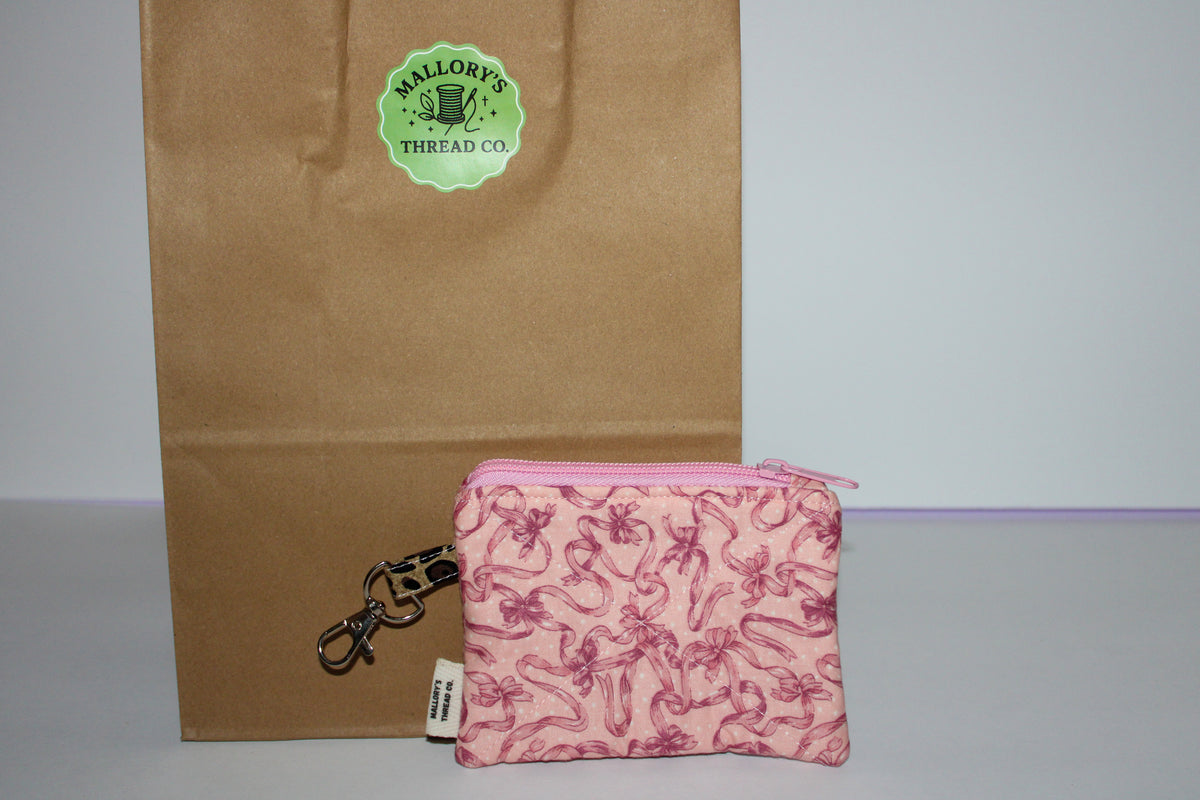 Pink Bow Wristlet Wallet
