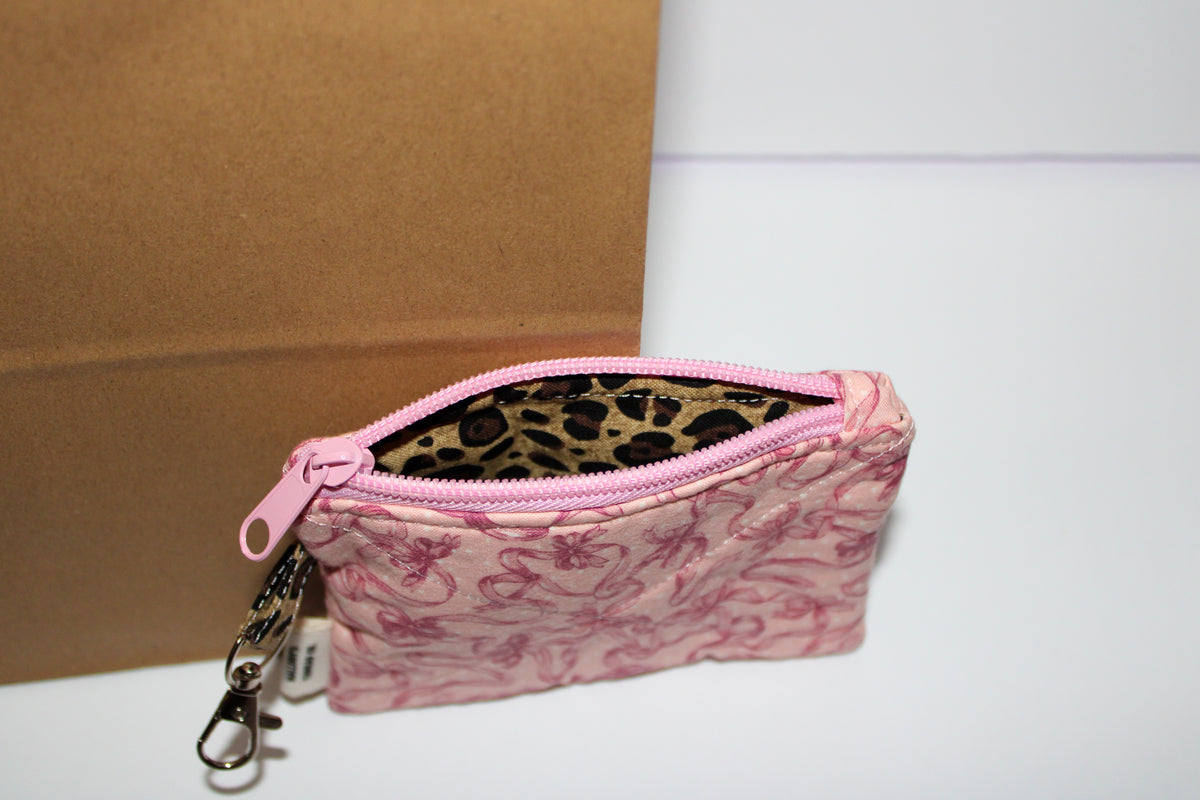Pink Bow Wristlet Wallet