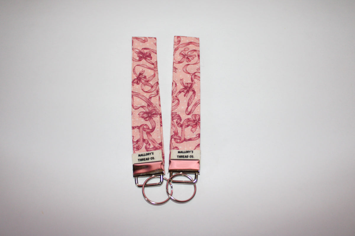 Pink Bows Wristlet