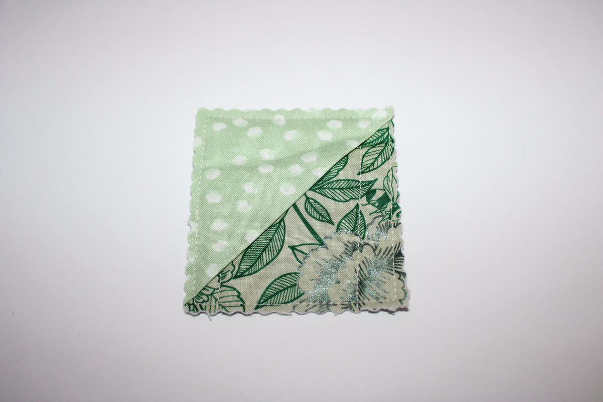Green Floral Corner Bookmark