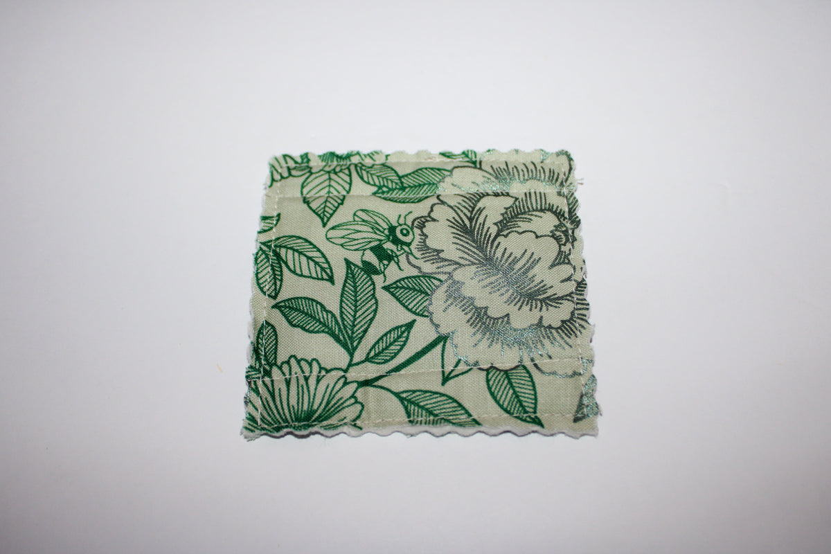 Green Floral Corner Bookmark