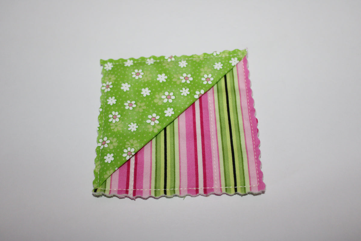 Green Stripes Corner Bookmark