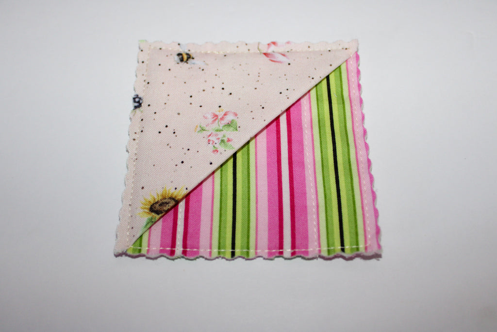 Pink Stripes Corner Bookmark