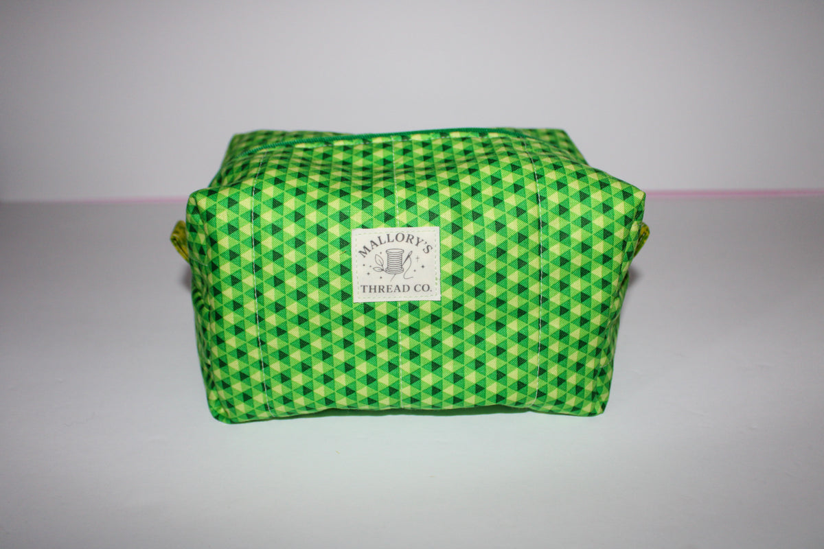 Green Geo Makeup Bag
