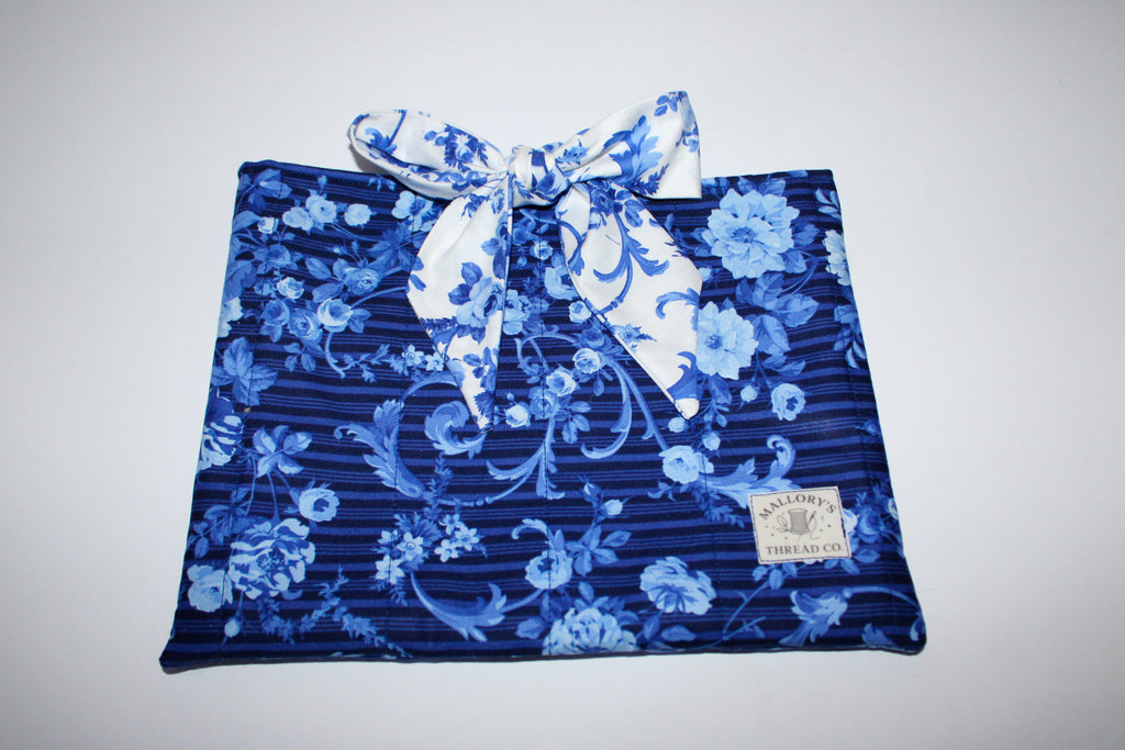 Blue Floral Bible Sleeve