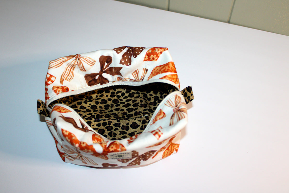 Autumn Bows Makeup Bag