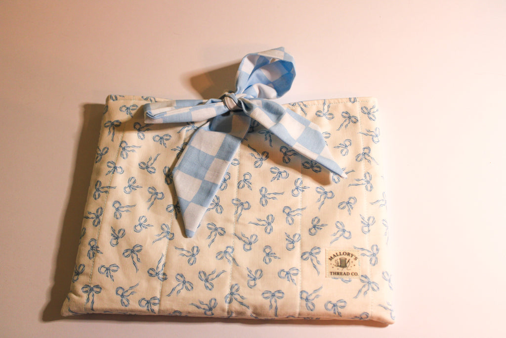 Blue Bow Bible Sleeve