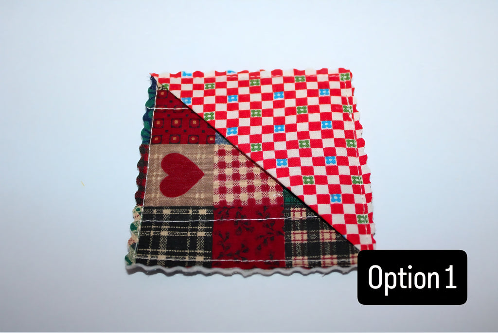 Red Patchwork Corner Bookmark