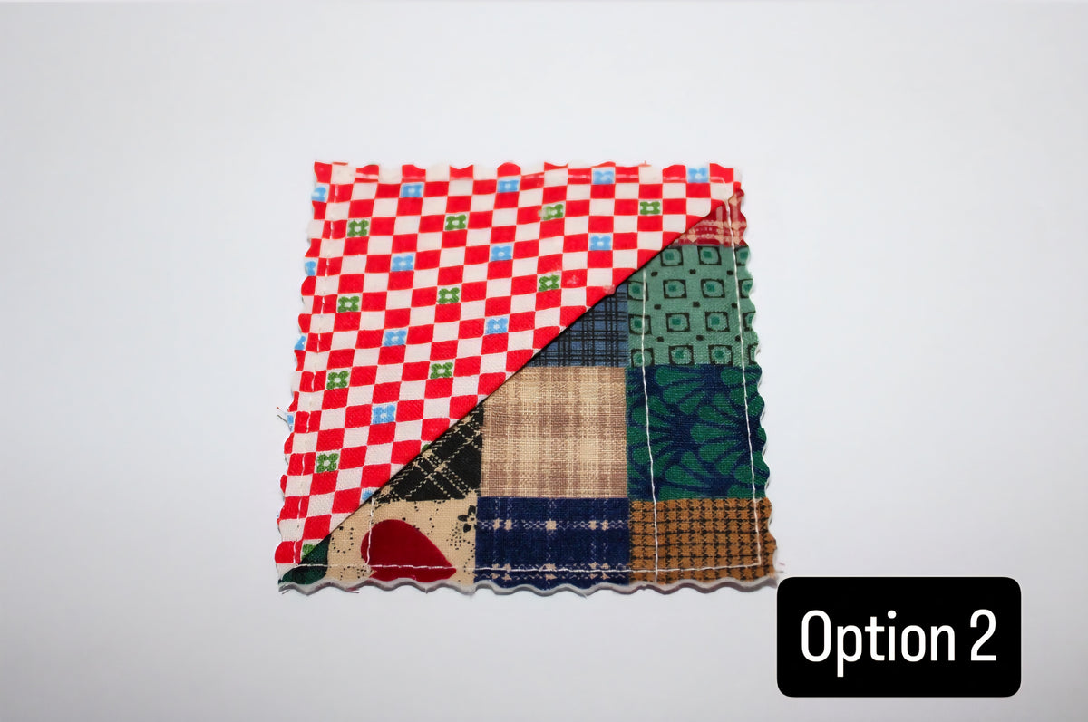 Red Patchwork Corner Bookmark
