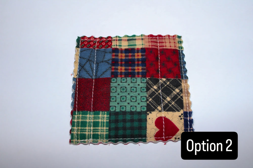 Red Patchwork Corner Bookmark