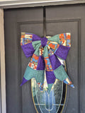 Reversible Vintage Halloween Door Bow