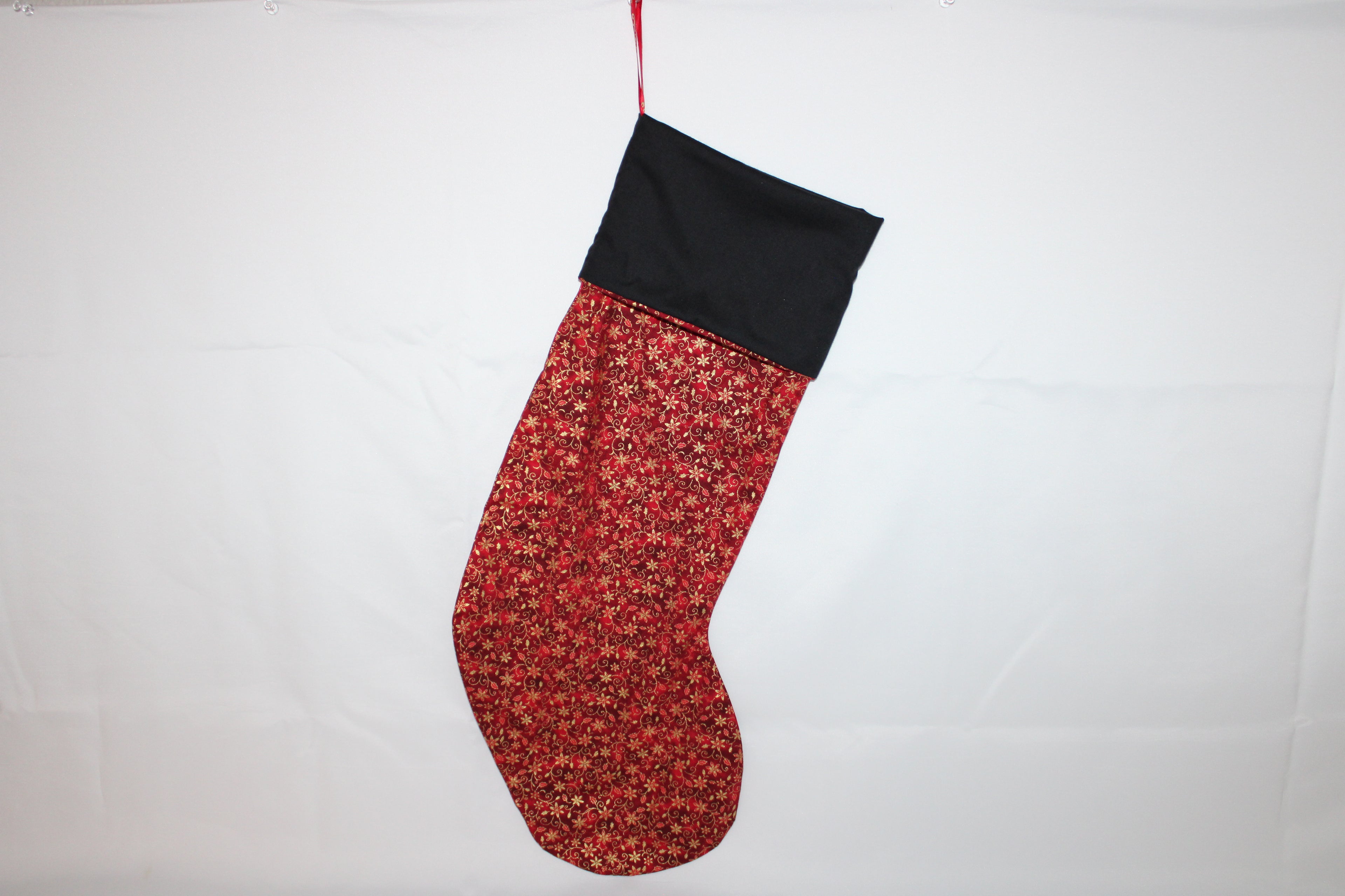 Crimson sparkle stocking