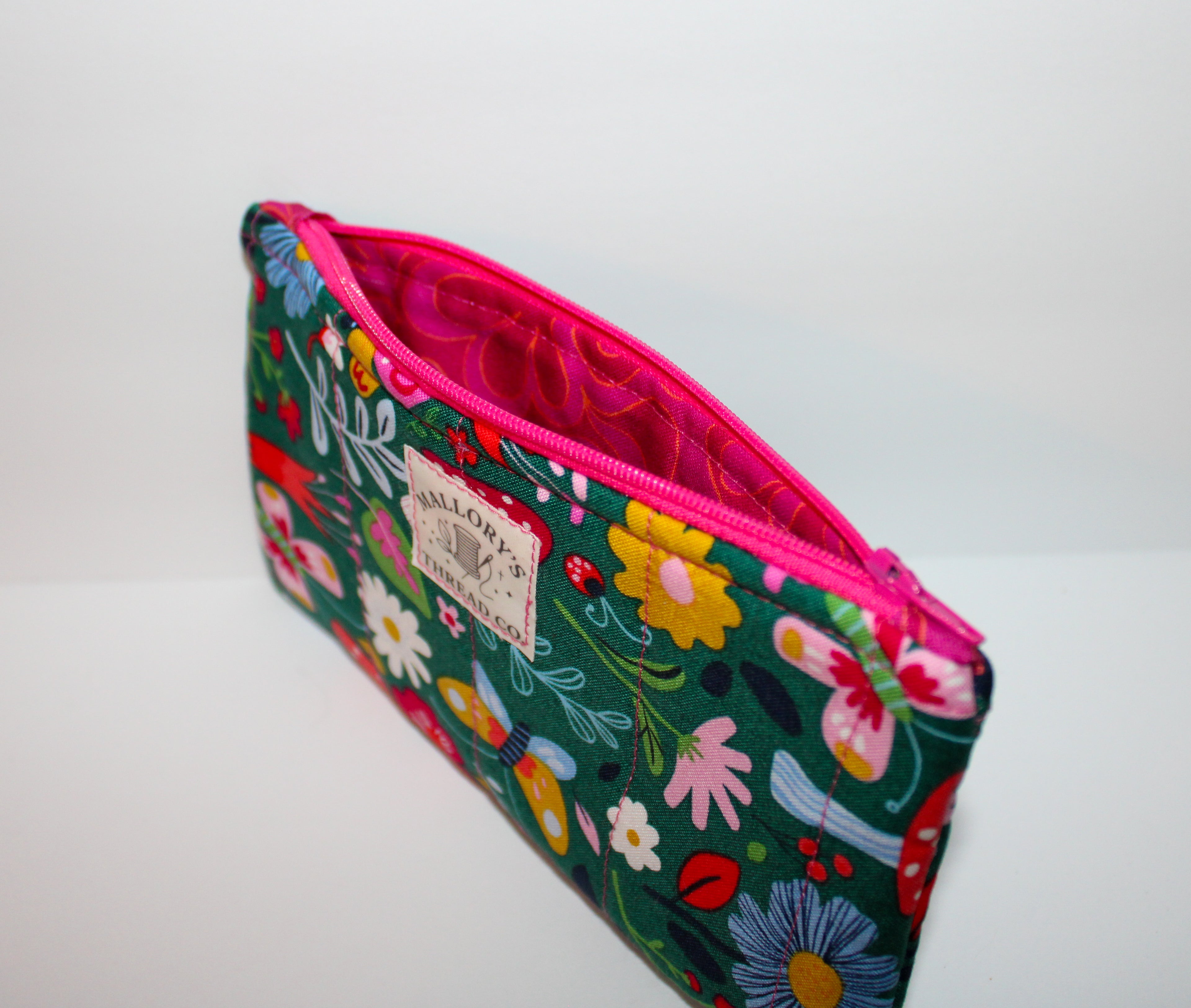 Green Picnic Zipper Pouch
