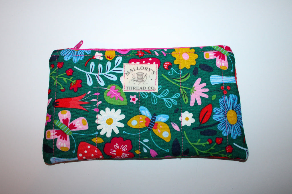 Green Picnic Zipper Pouch
