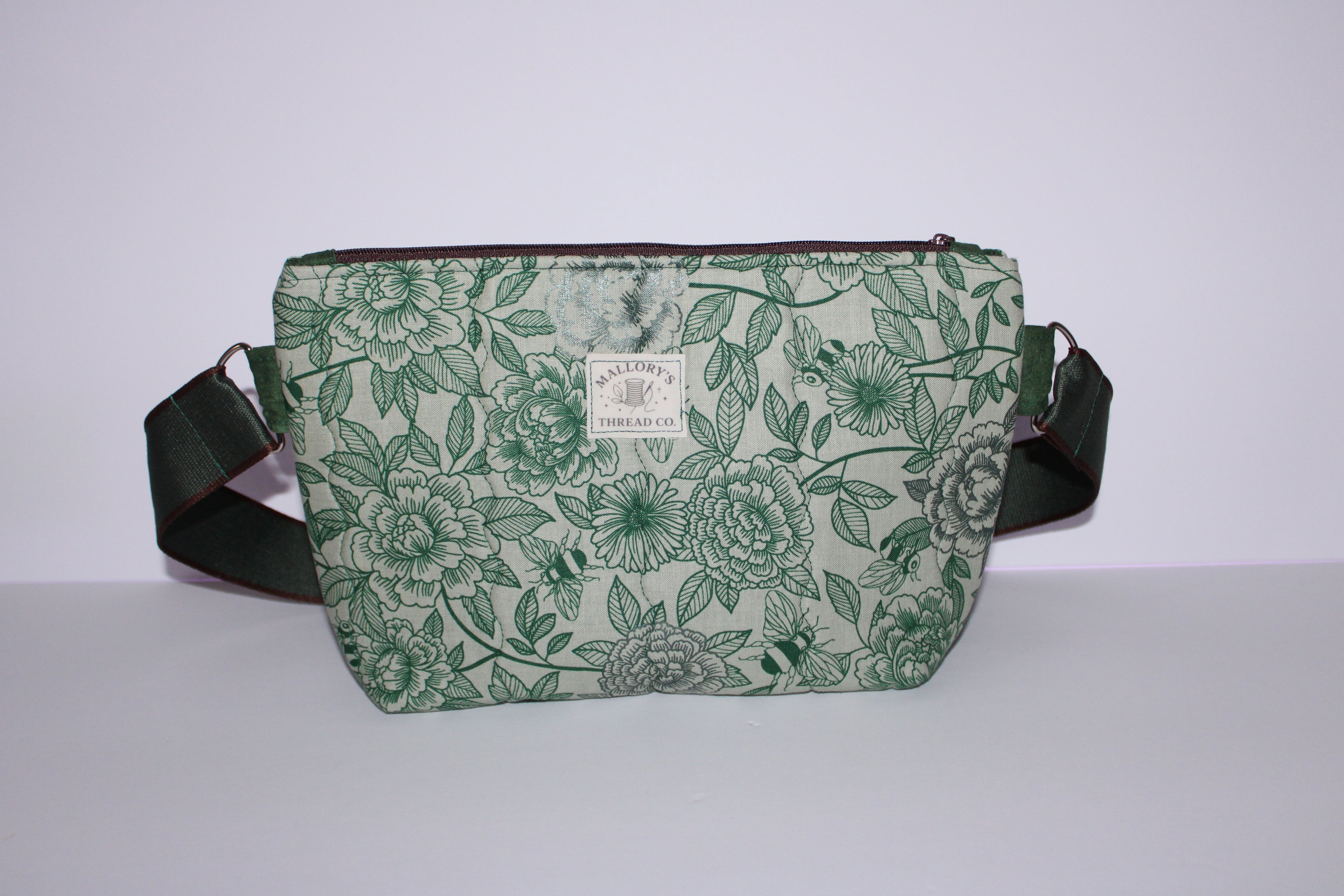 Green Floral Purse