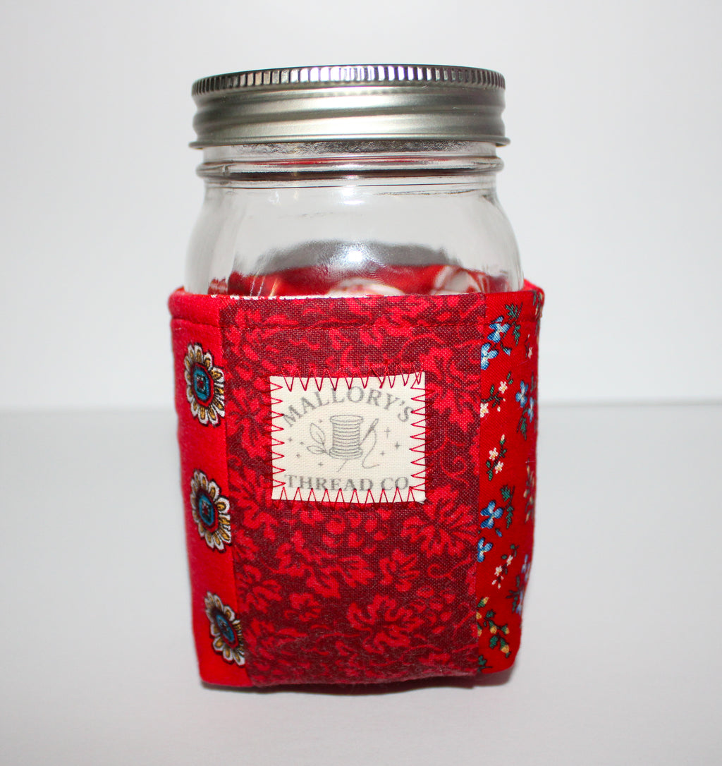 Groovy Red Koozie