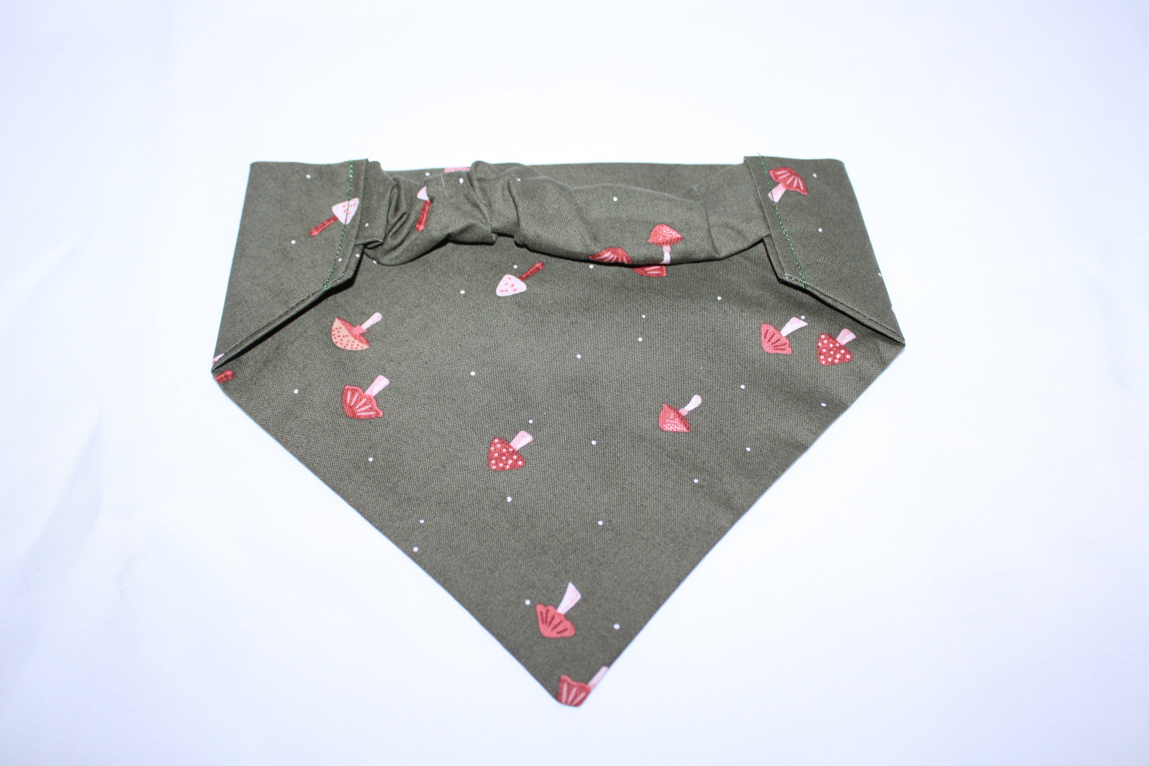 Moss and mushroom dog bandana