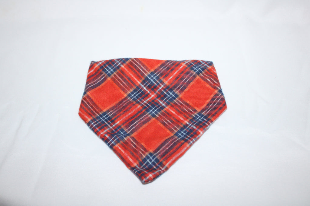 Fall flannel dog bandana