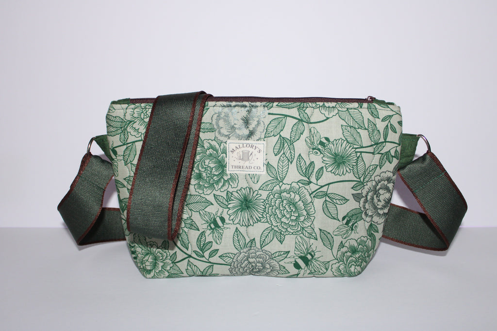 Green Floral Purse