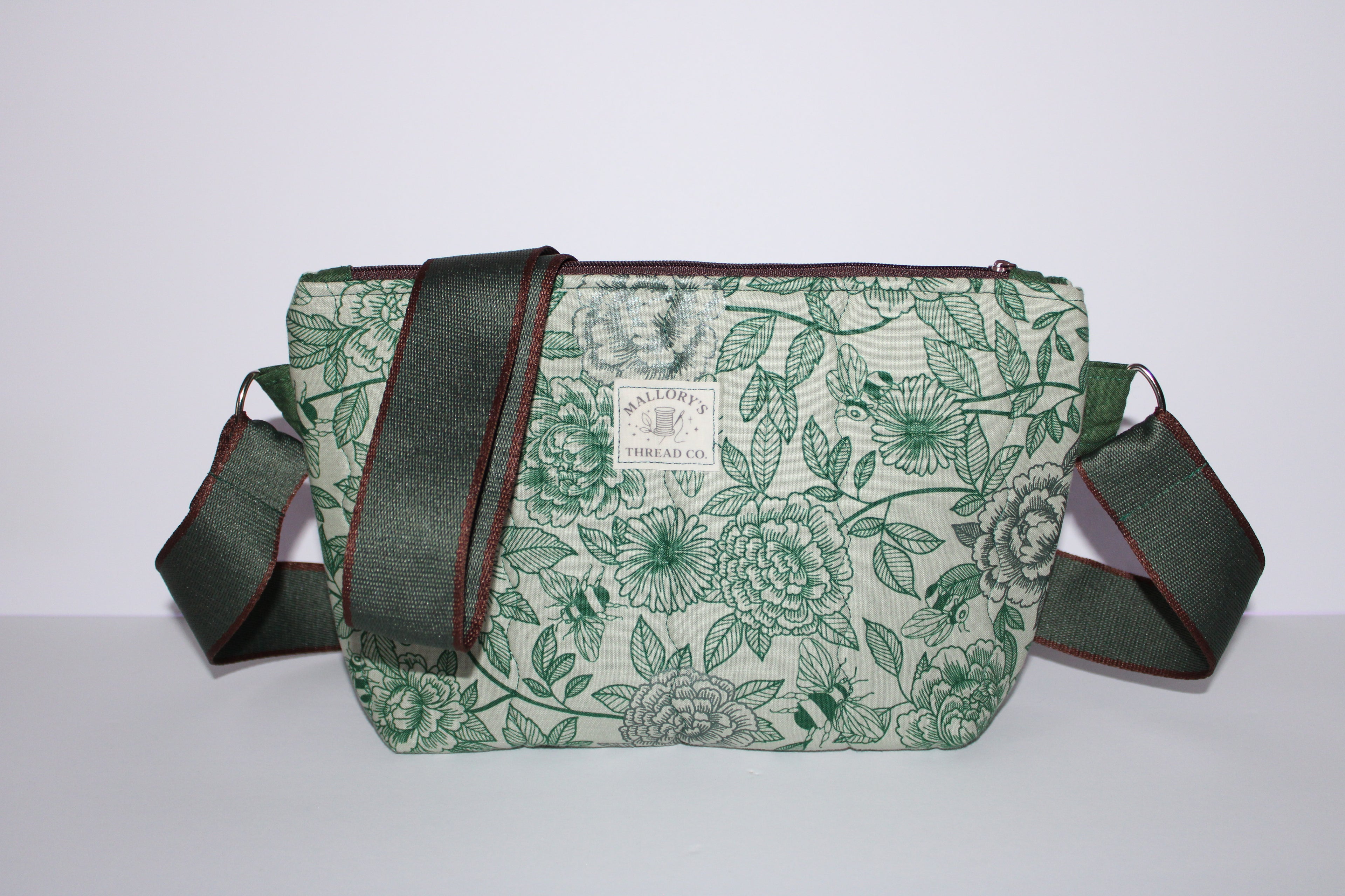 Green Floral Purse