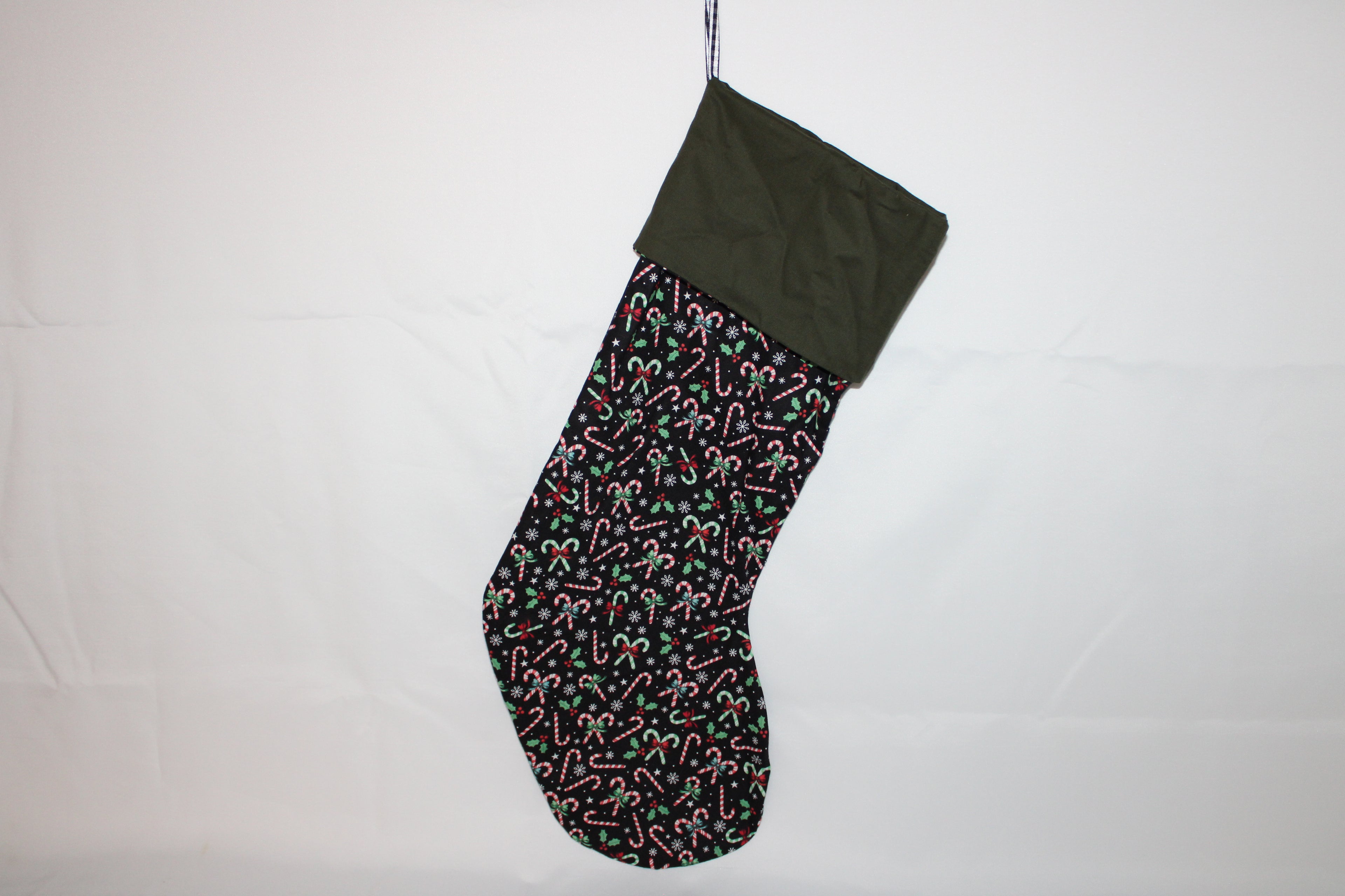 Candy cane stocking