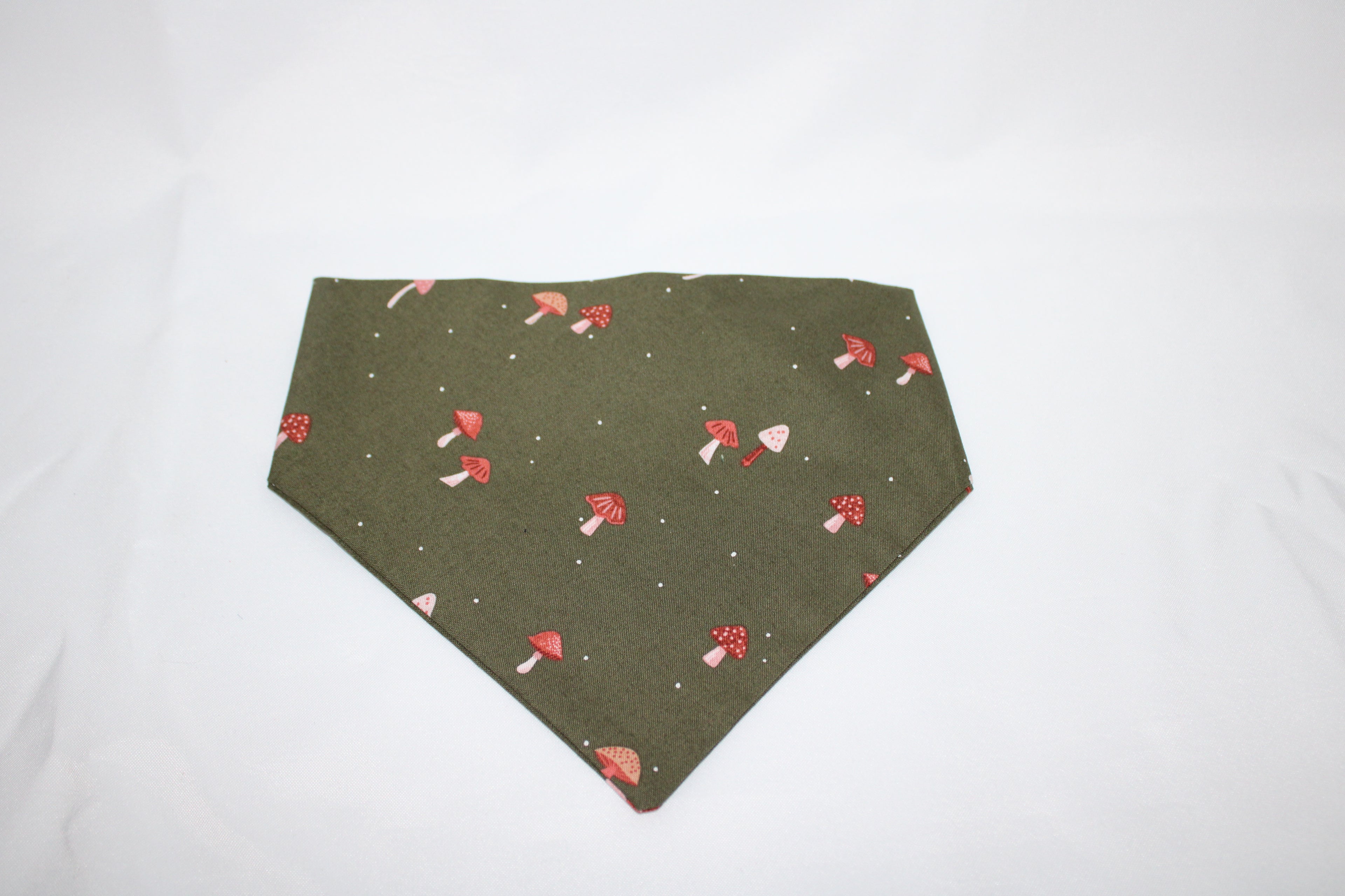 Moss and mushroom dog bandana