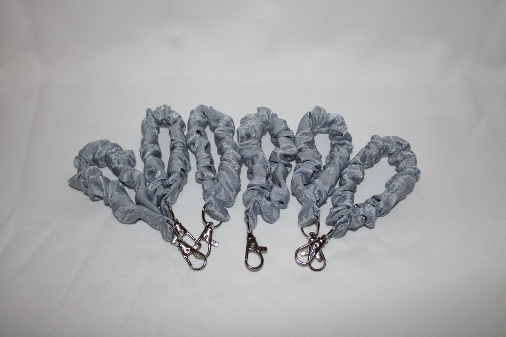 Blue scrunchie wristlet