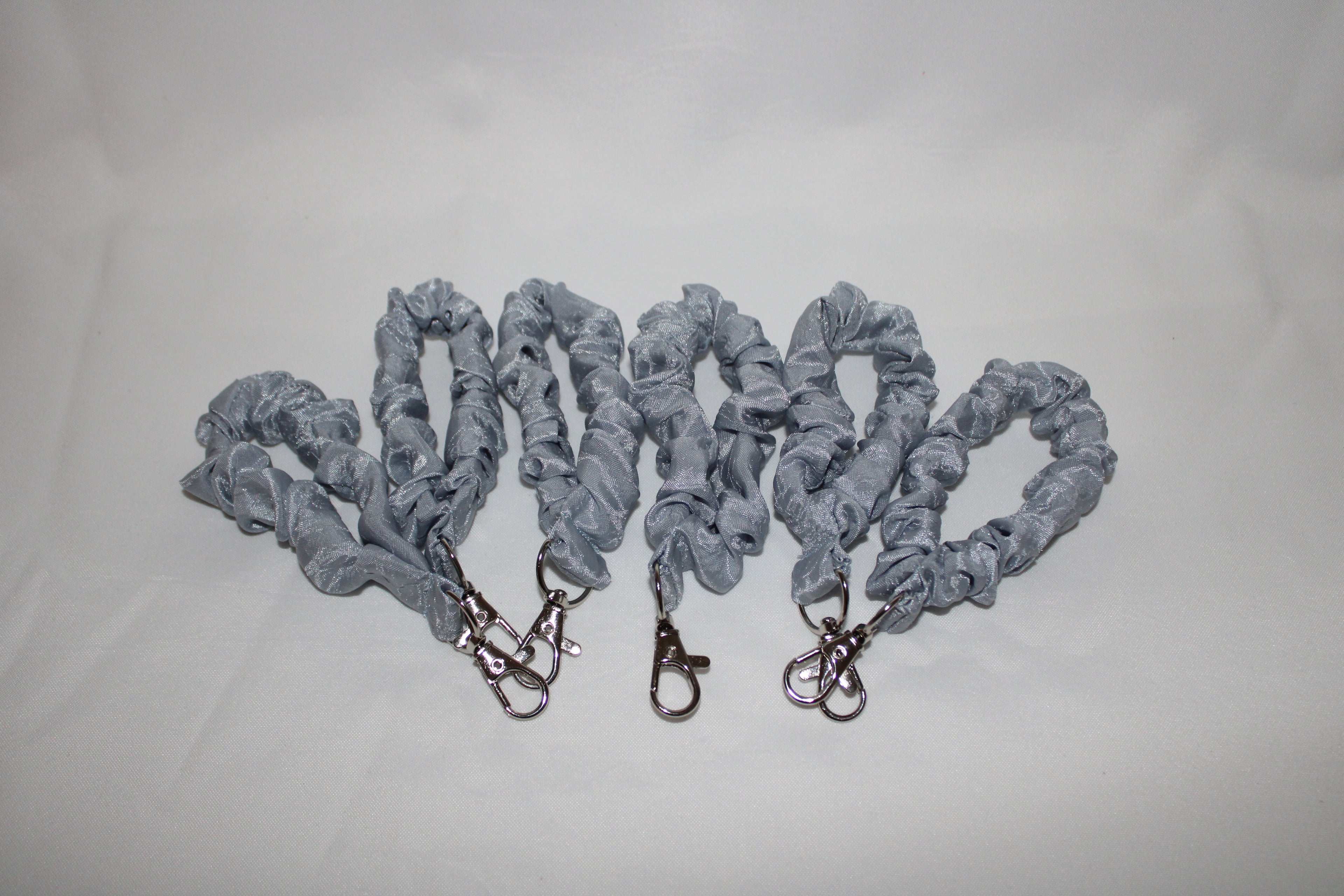 Blue scrunchie wristlet