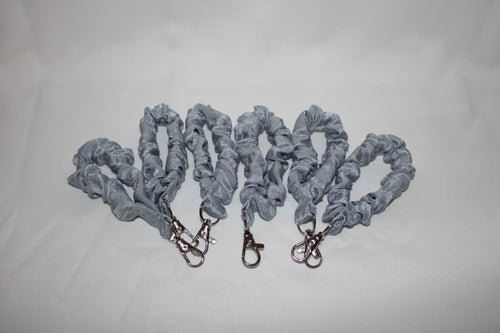 Blue scrunchie wristlet