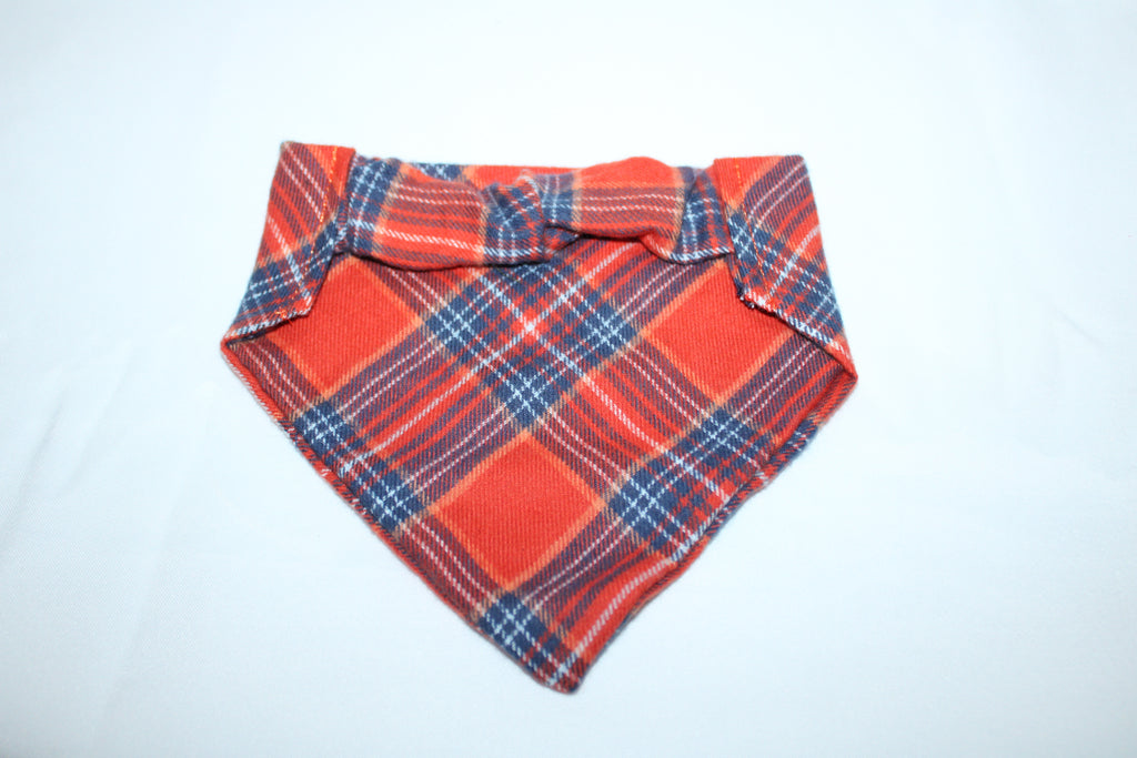 Fall flannel dog bandana