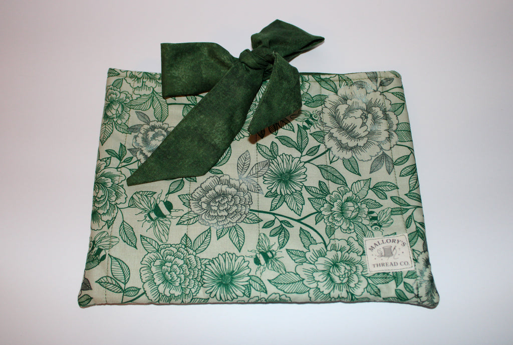 Green Floral Bible Sleeve