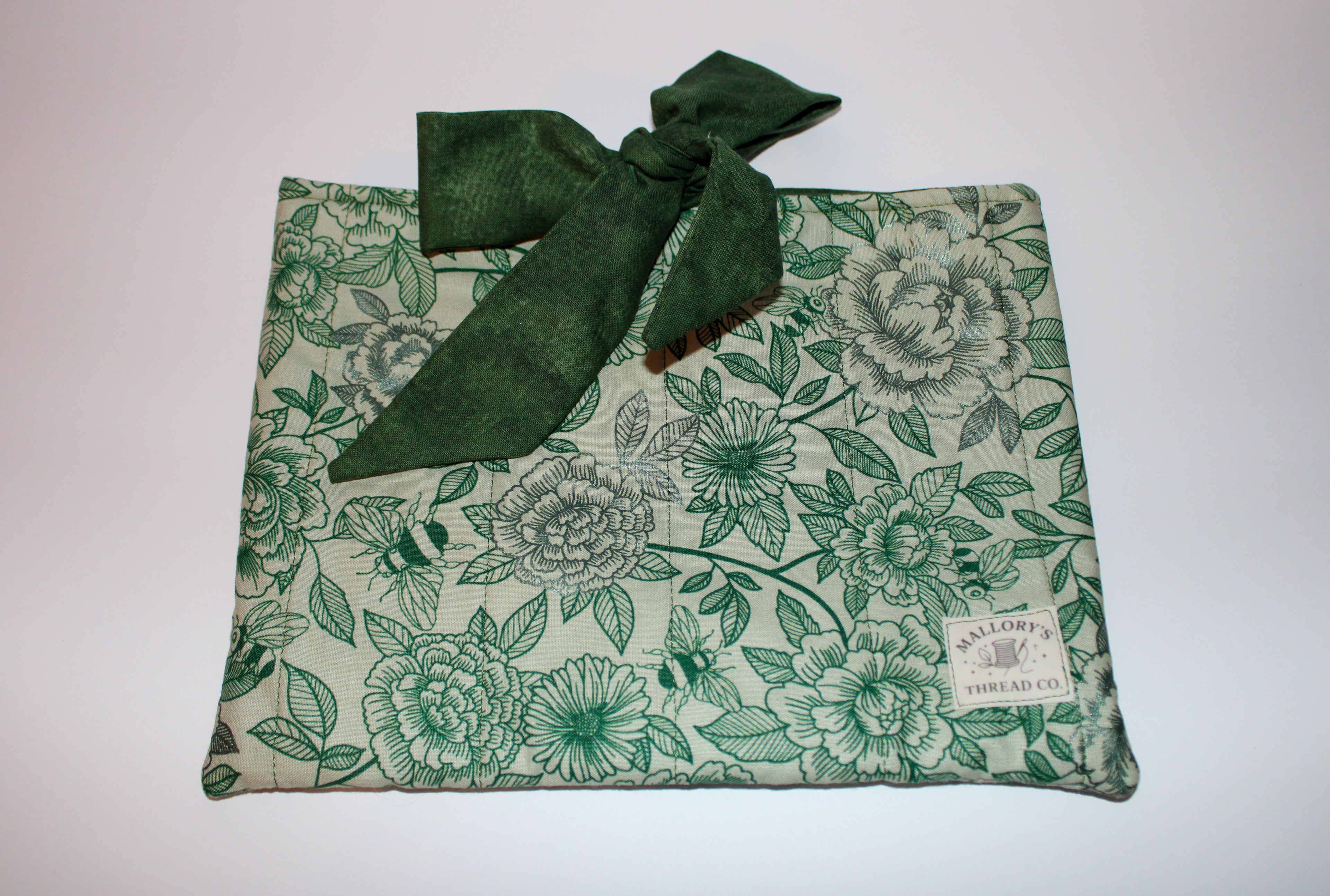Green Floral Bible Sleeve