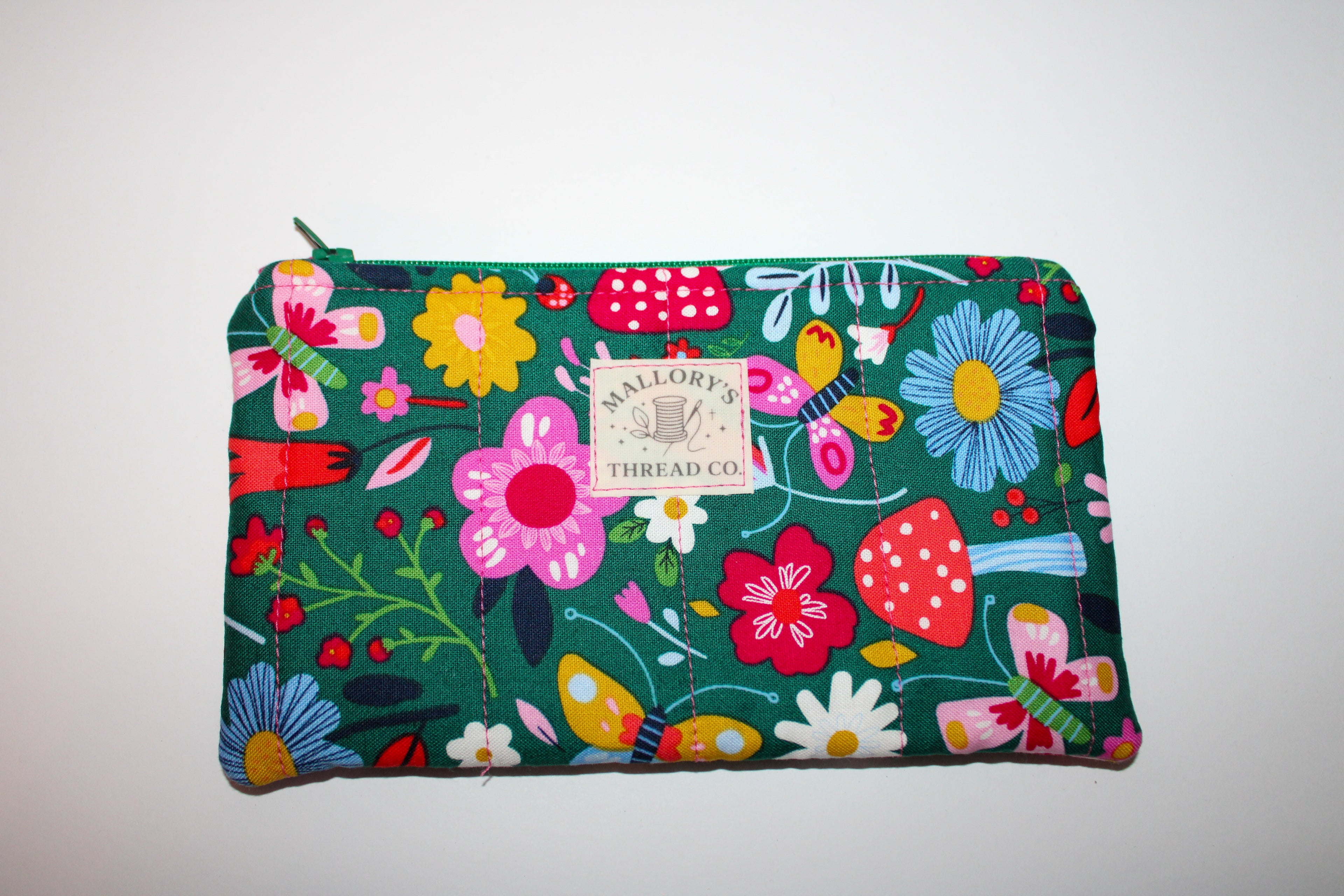 Green Picnic Zipper Pouch
